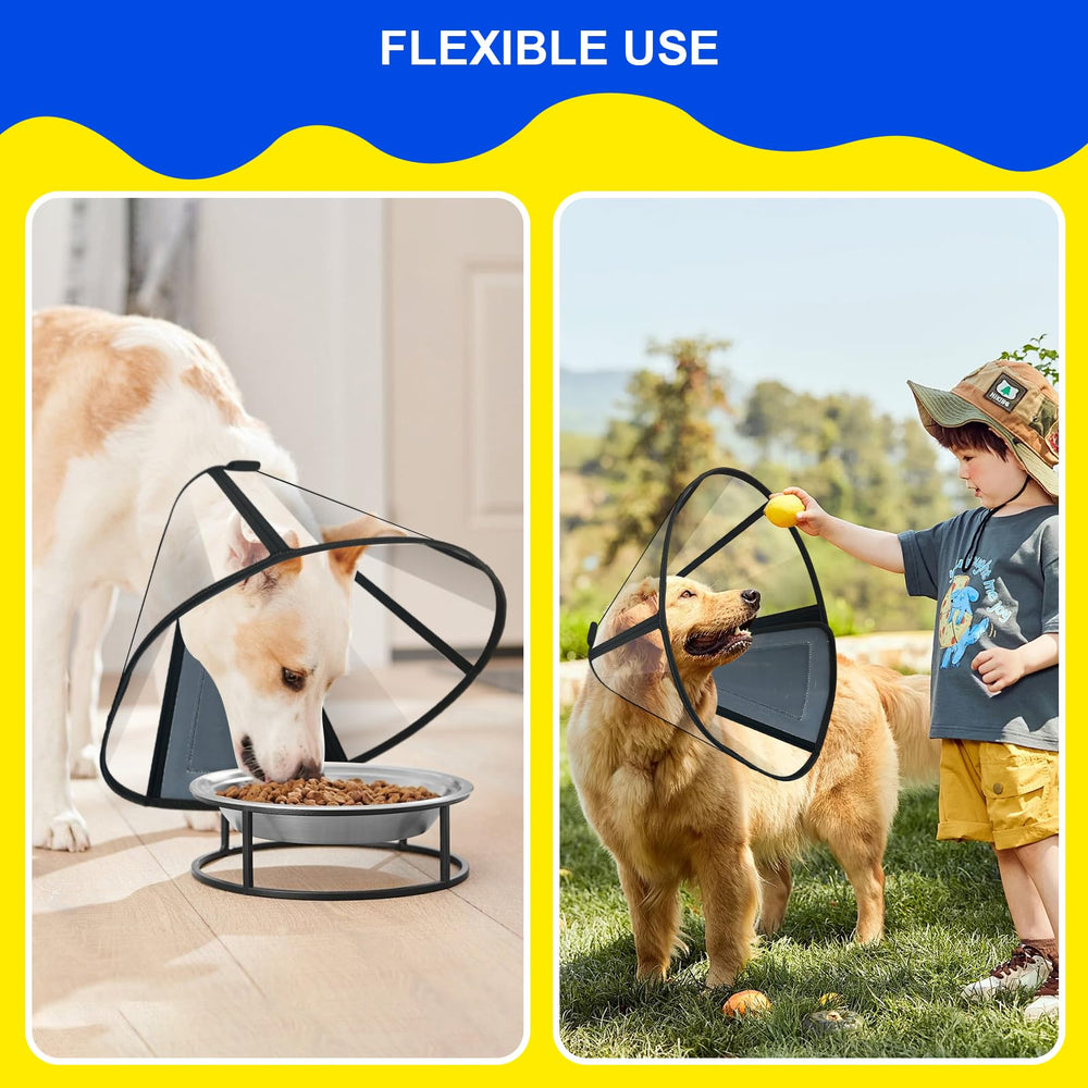 Lainergie soft dog cone collar size chart guidance for correct fit.