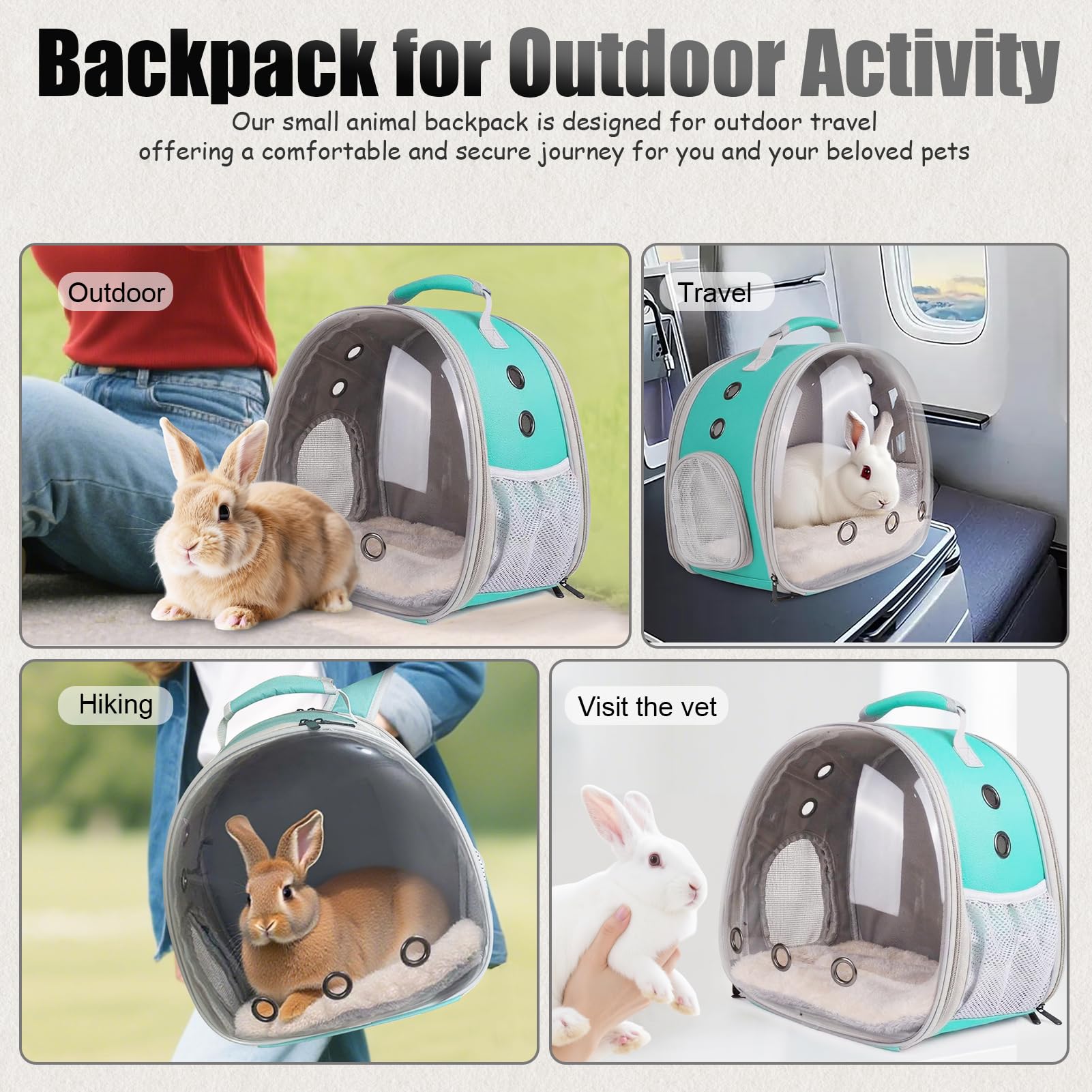 LAIRIES transparent bubble window lets pets enjoy scenery during travel