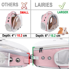 Lairies backpack side vents illustrate enhanced airflow during trips