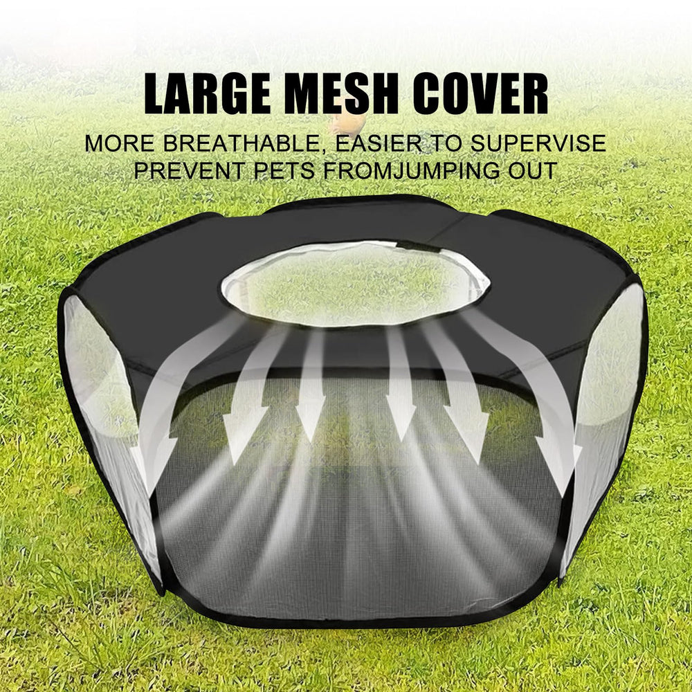 LAIRIES playpen top cover breathable design keeps pets safely inside.