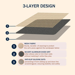 LAJEF scratcher shows 80-grit aluminum oxide layer for controlled nail filing.