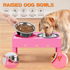 LAKIPETN anti-slip rubber edges keep bowls steady during meals.