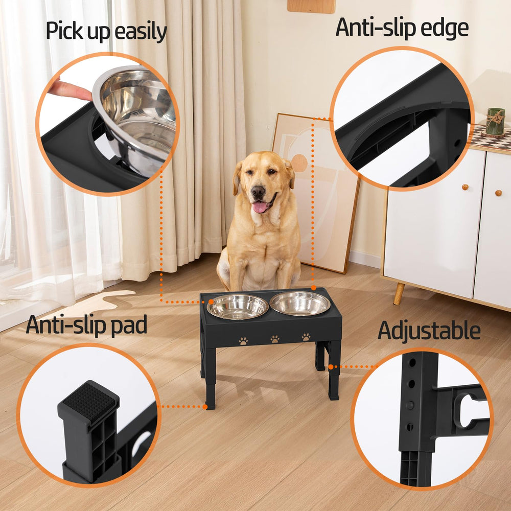 LAKIPETN two stainless steel bowls ensure durable, easy-to-clean dining.