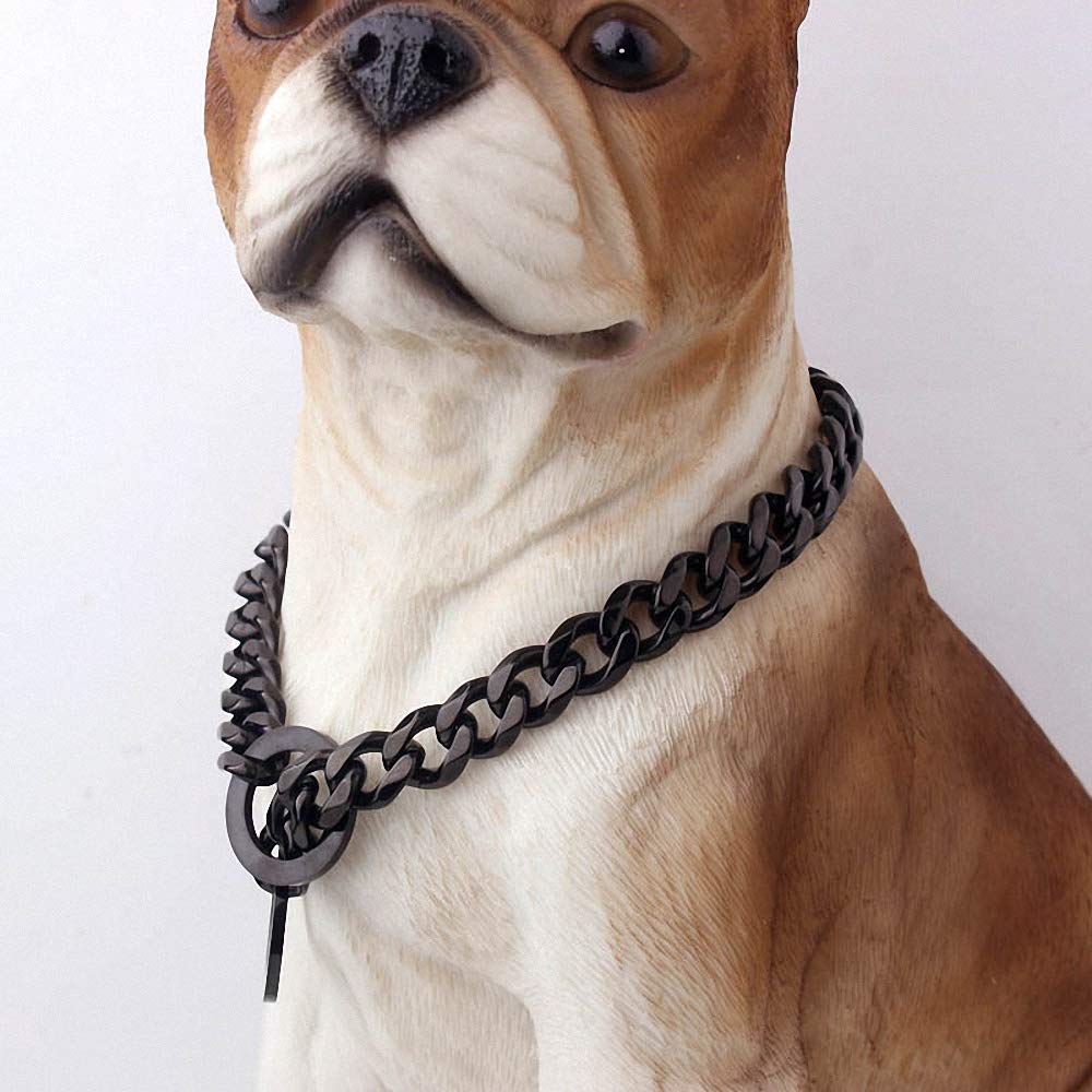 Lakke 15mm slip dog collar on a large dog for reliable training control