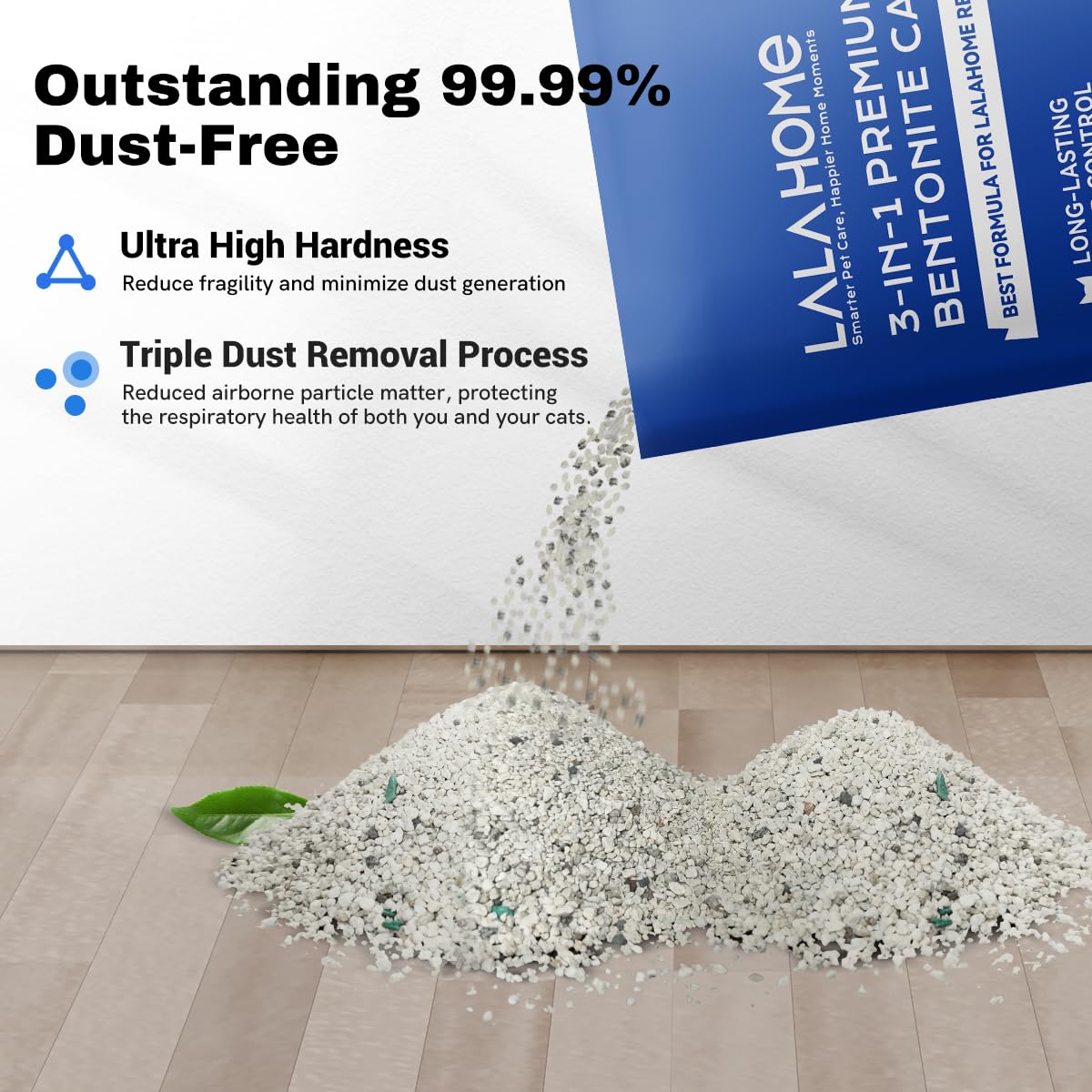 LALAHOME odor-control guarantee graphic showcasing 10-day freshness across multi-cat litter box