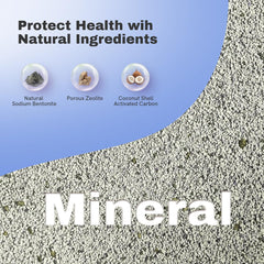 LALAHOME quick-clumping litter close-up showing fast odor seal and easy cleanup