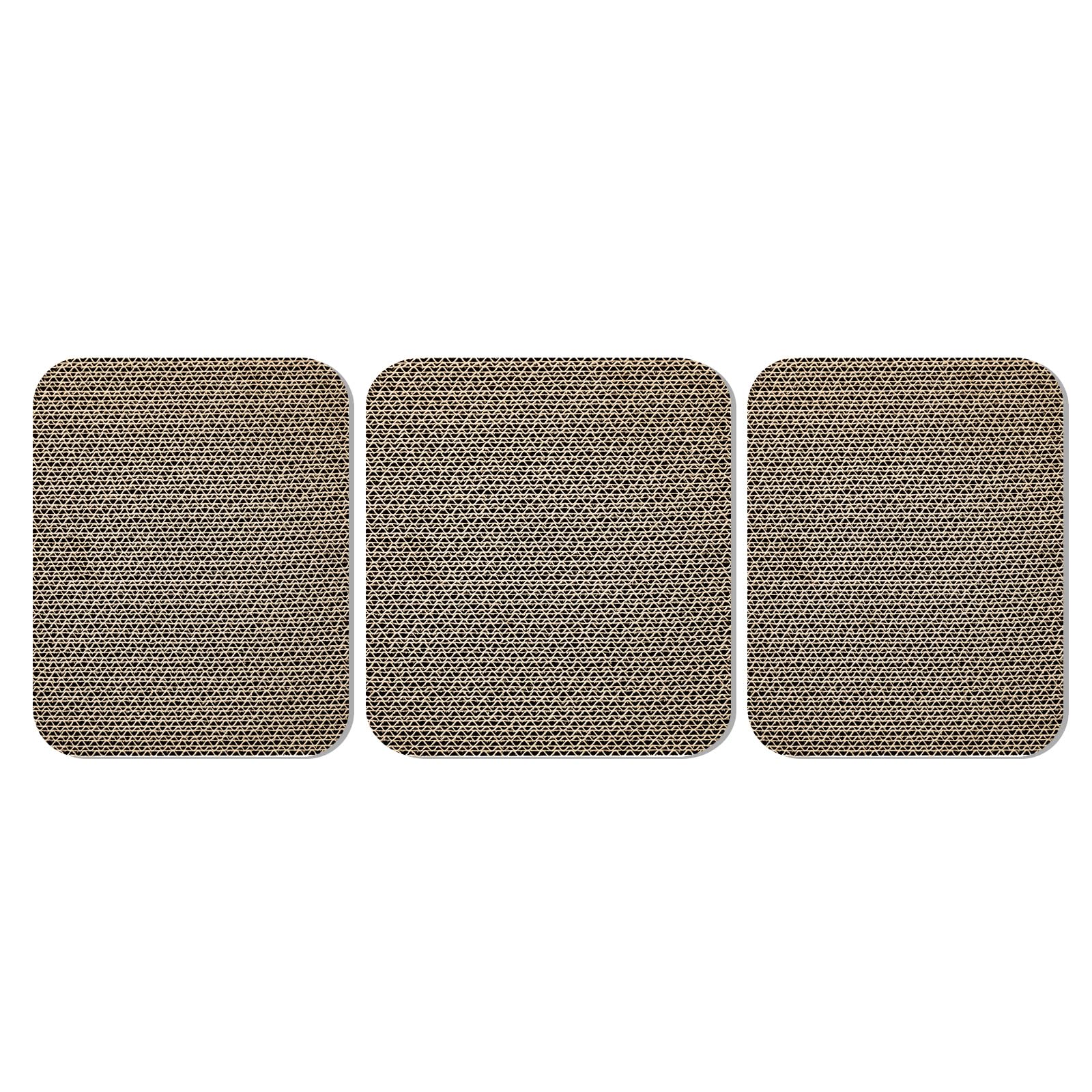 LALAKATS Cat Scratching Board installed in a living room invites scratching and play.