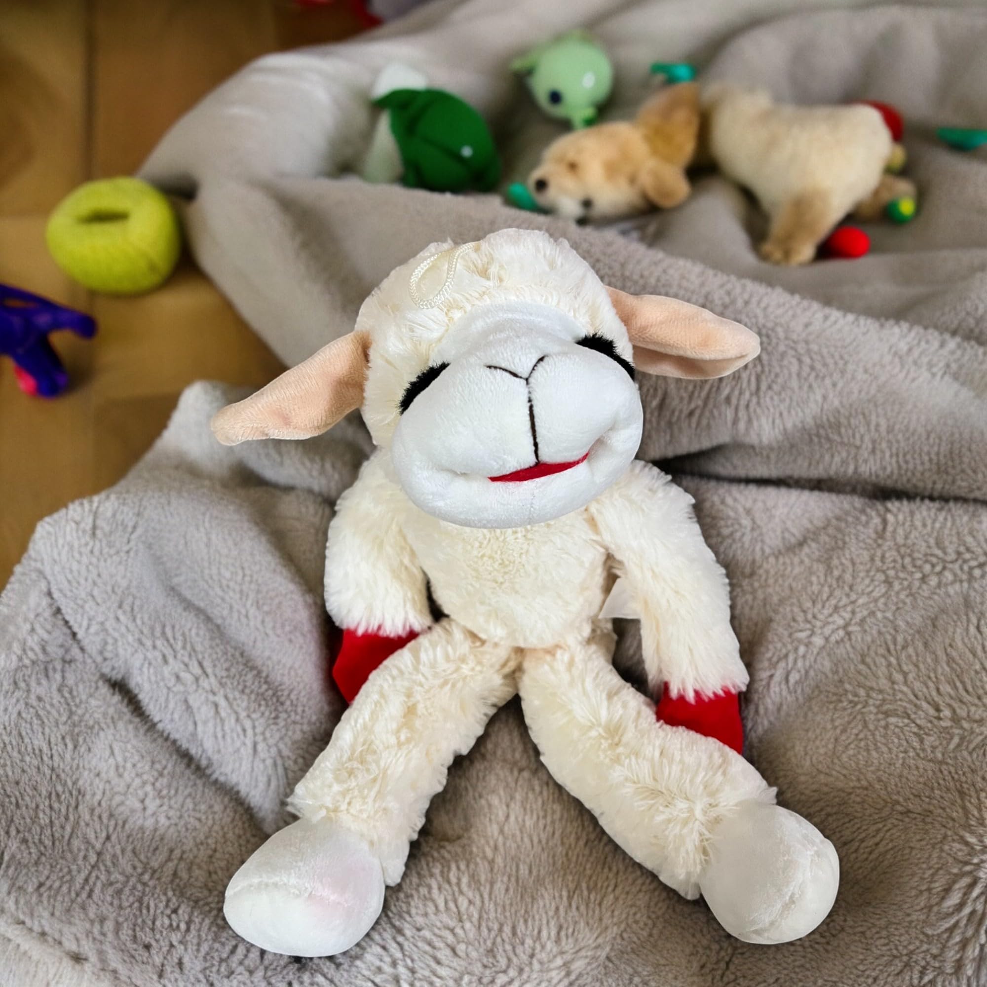 Lamb Chop dog toy 14 front-view shows iconic plush design.