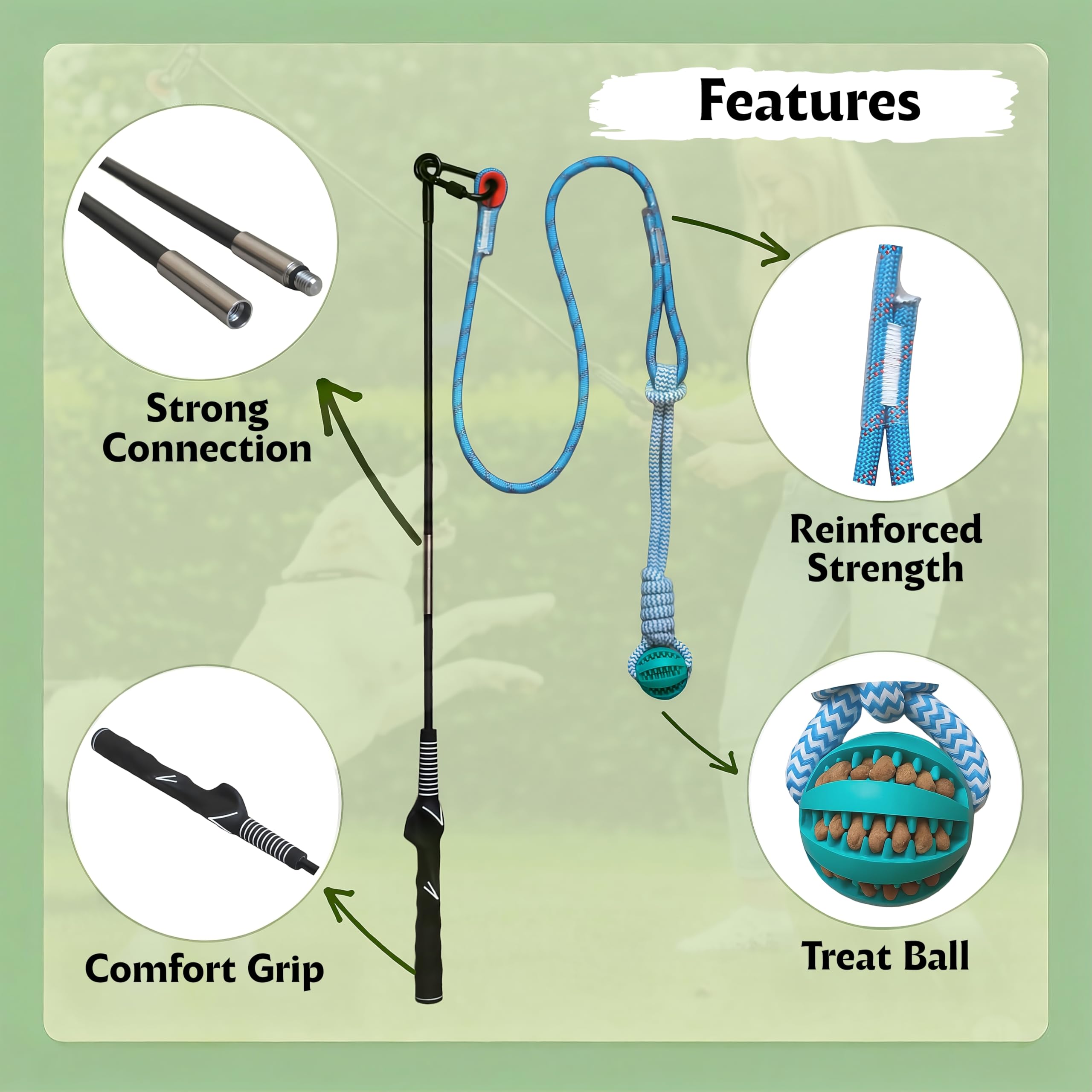Lamfer durable-rope-and-steel-connection-dog-toy highlights reliable tug sessions.