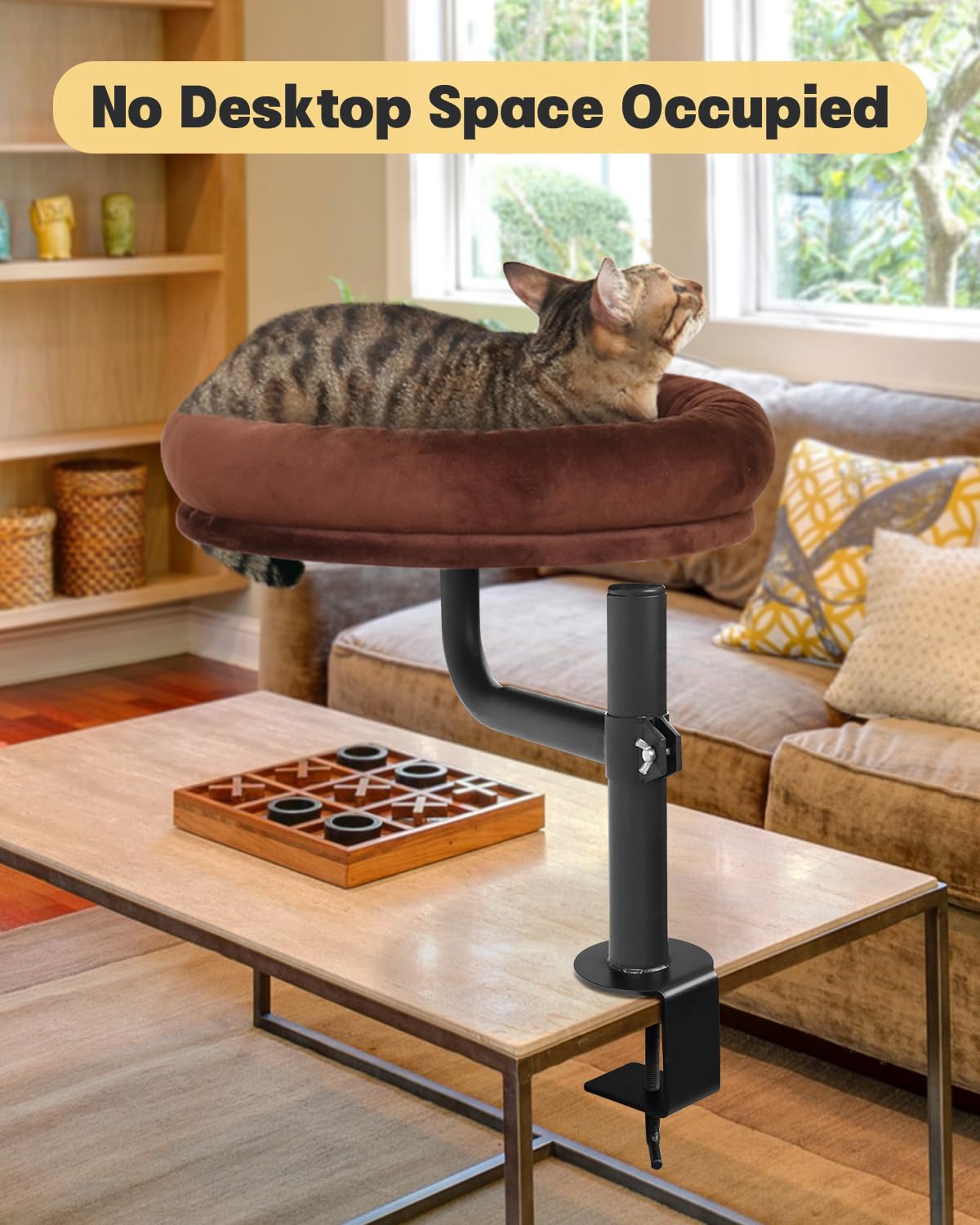 Lamlingo Cat Bed plush surface offers a cozy nap spot during work breaks.