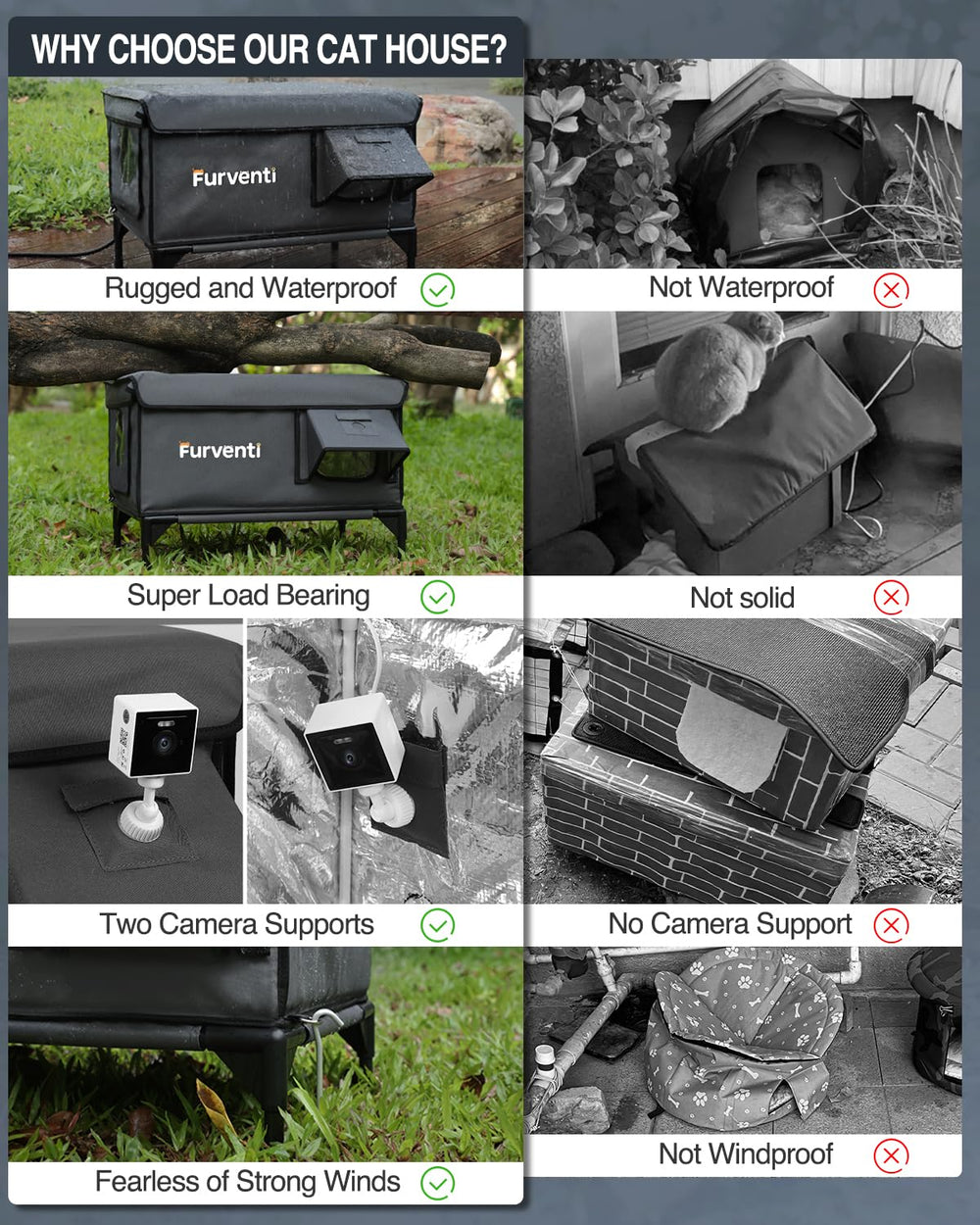 Lamlingo multi-size shelter fits feral, barn, or community cats.