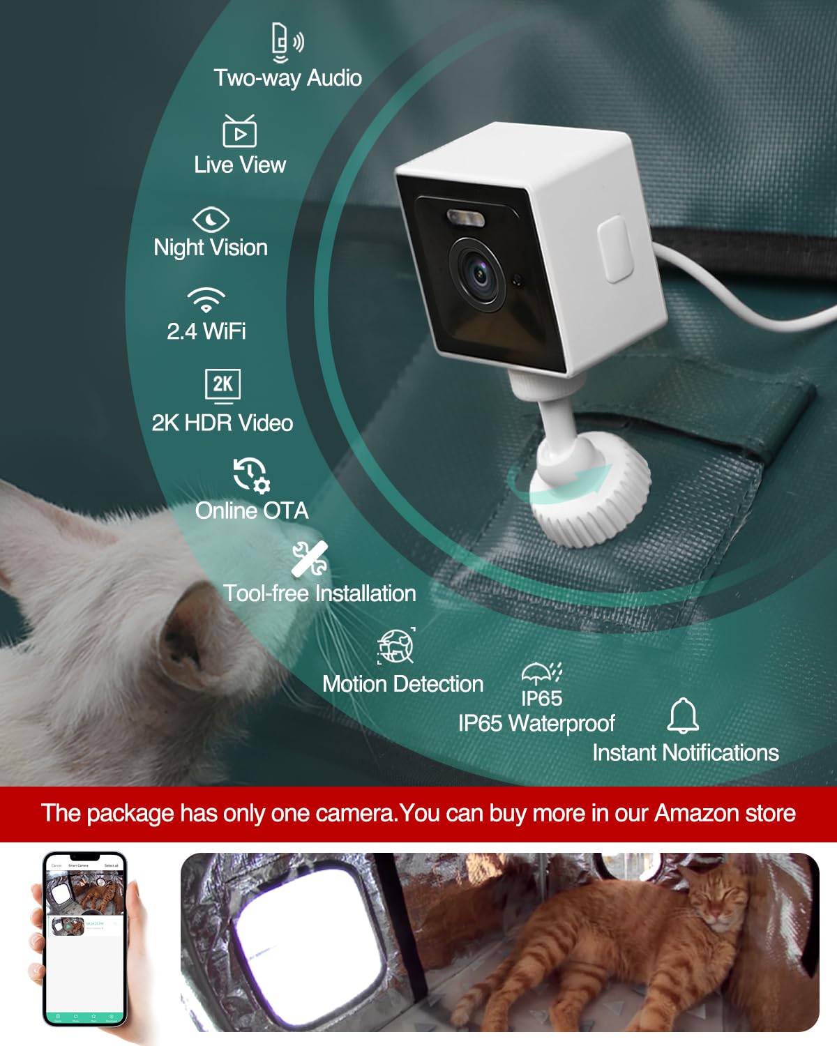 Lamlingo cat house escape doors for safe retreat in weather
