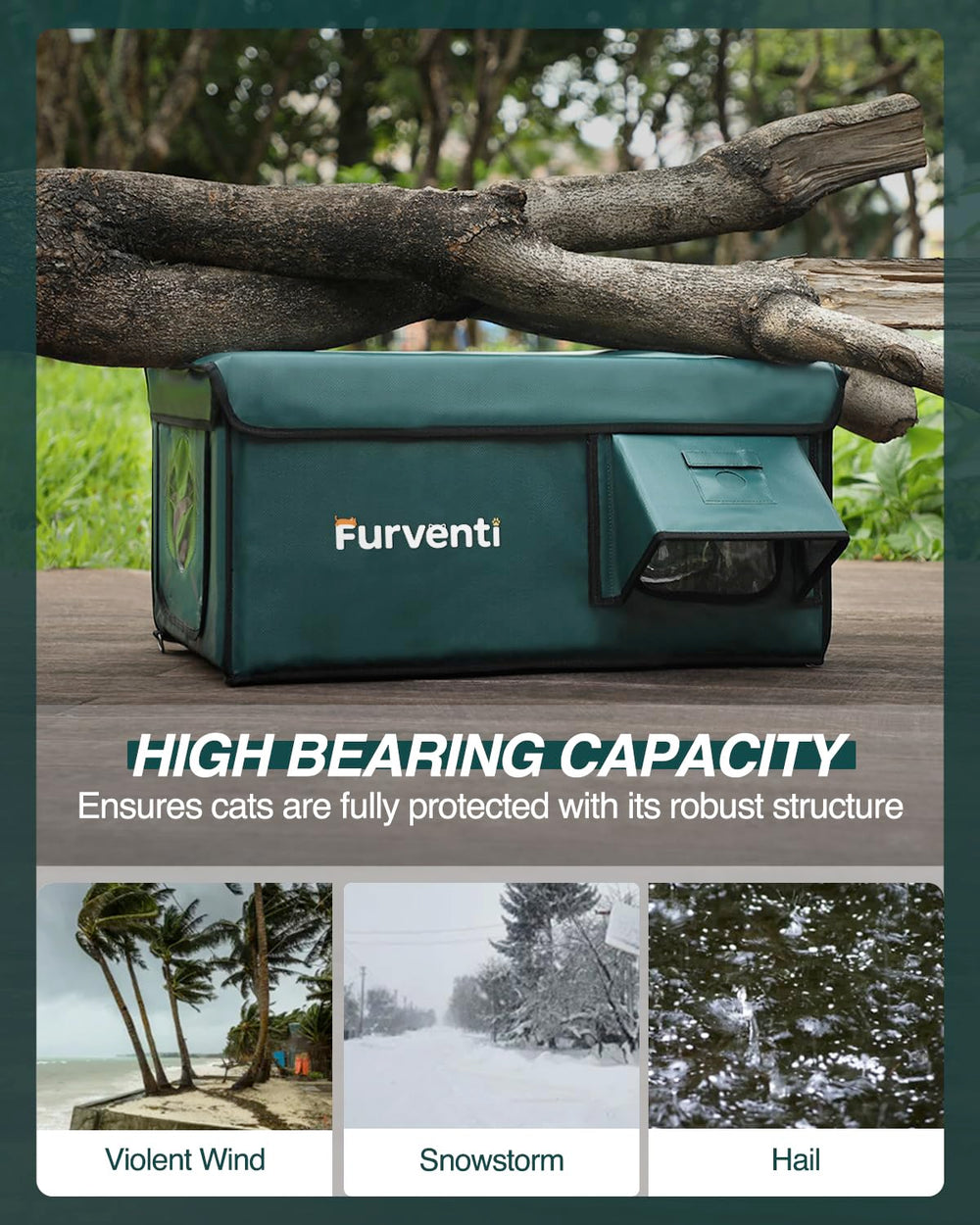 Lamlingo cat house escape doors offer multiple predator escape routes.