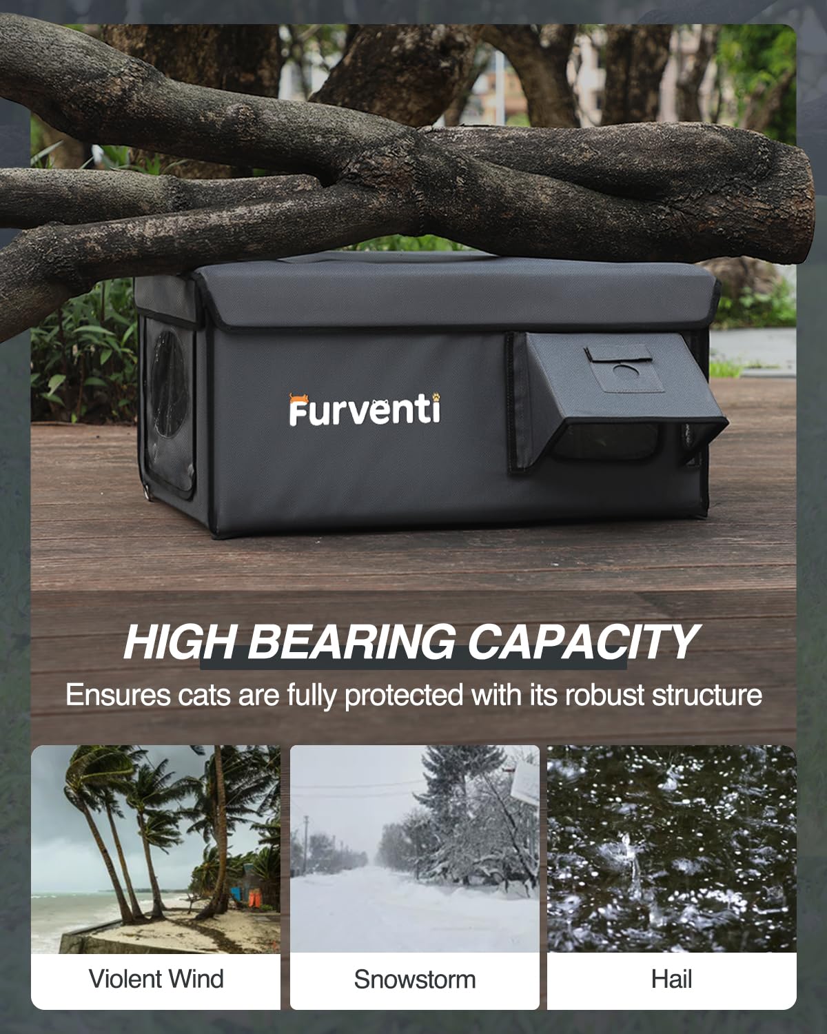 Lamlingo Outdoor Cat House interior with heating pad provides cozy warmth safely.