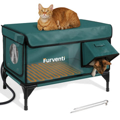 Lamlingo Outdoor Heated Cat House camera setup for remote monitoring