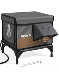 Lamlingo outdoor cat house winter exterior keeps feral cats warm in cold weather