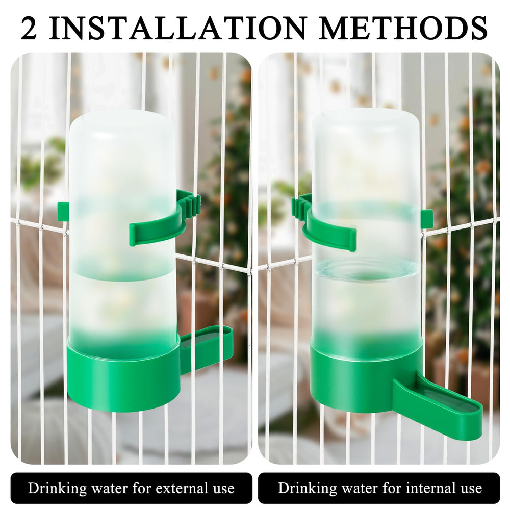 Lamoutor bird water feeder shows 12 cm length for compact cages.