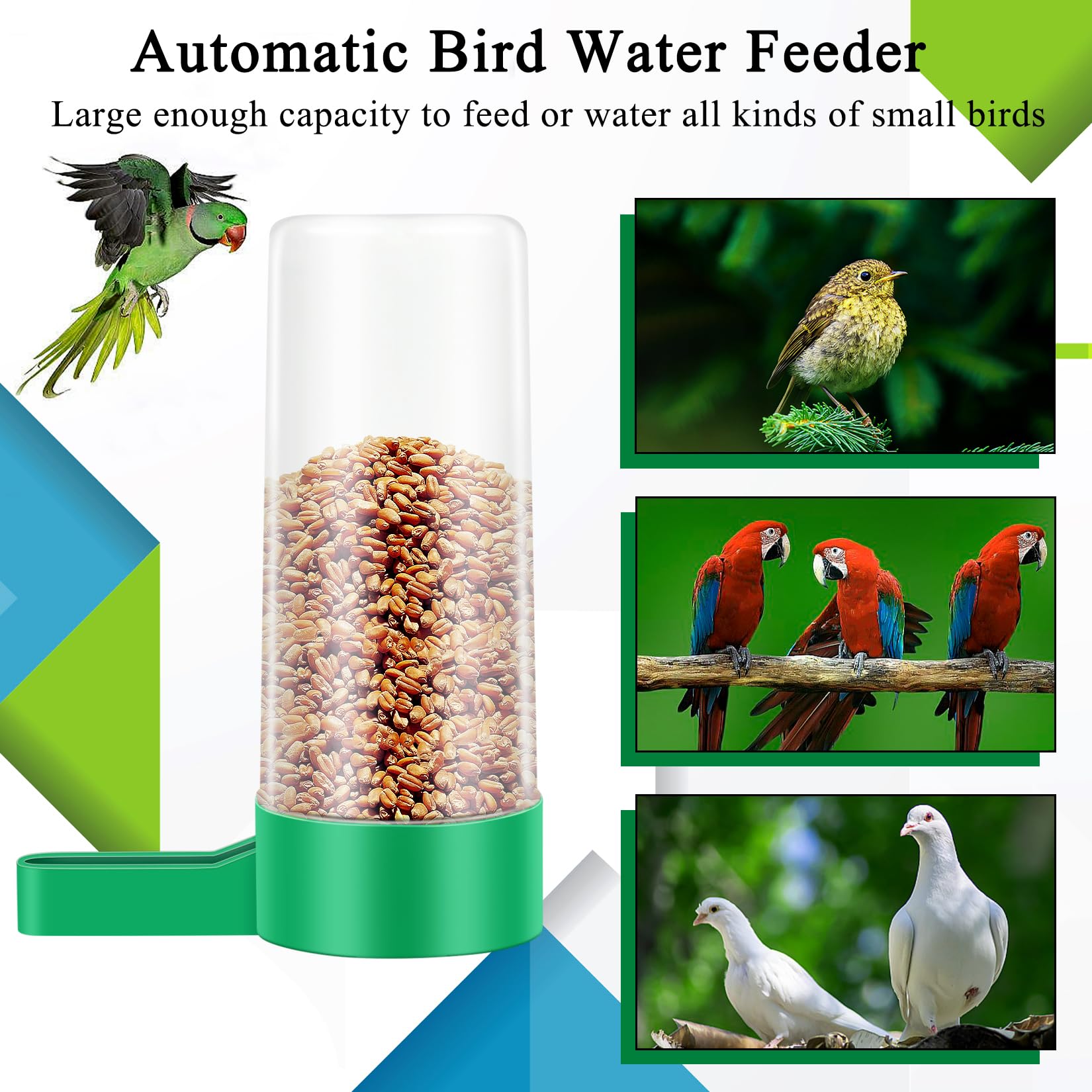 Lamoutor water feeder with 4 cm diameter fits many cages.