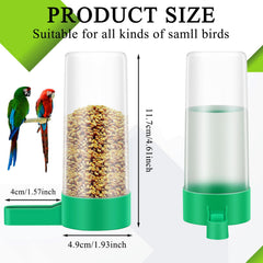 Lamoutor drinker feeder clip shown inside the cage for easy access.