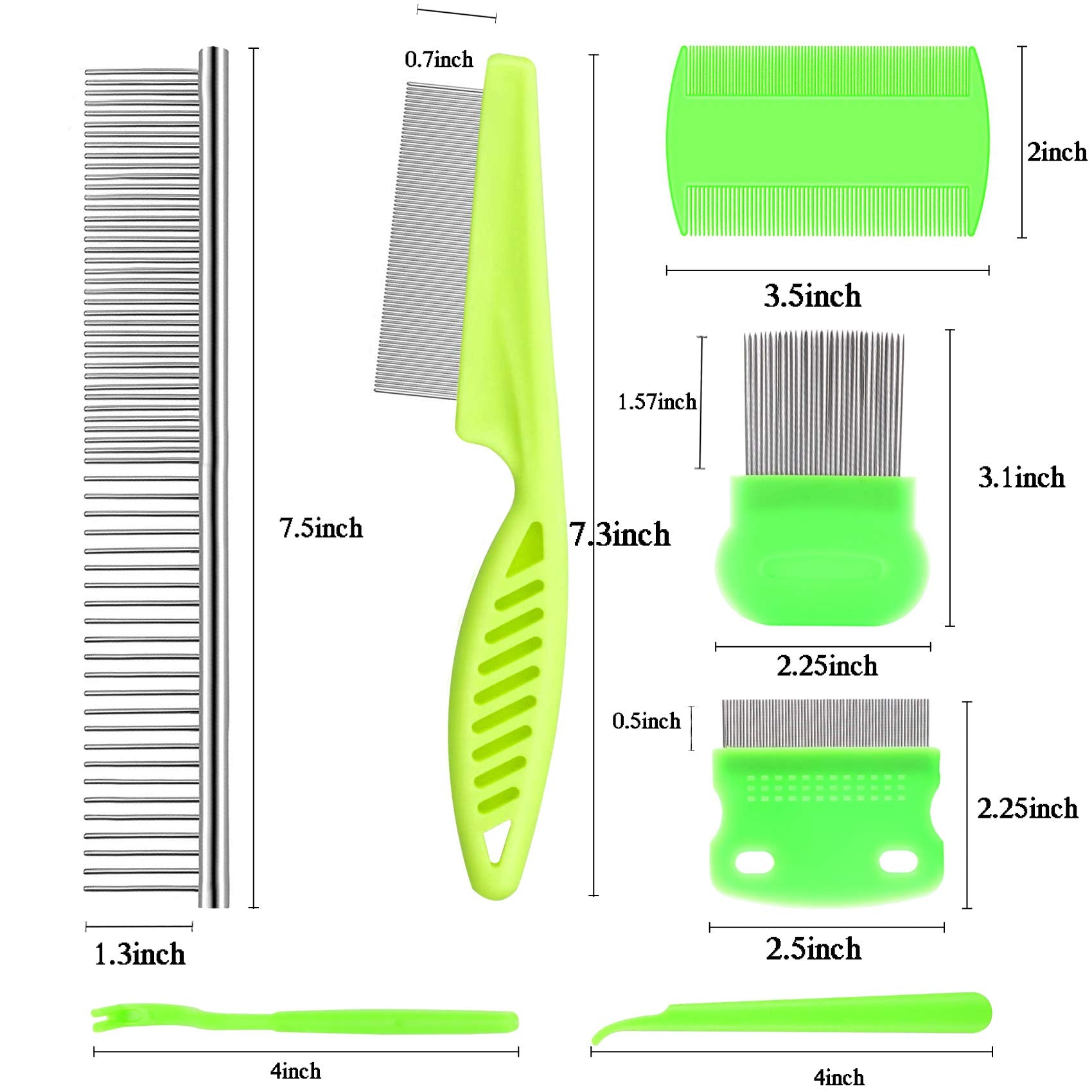 Lamoutor stainless steel combs for dogs and cats—smooth, snag-free grooming