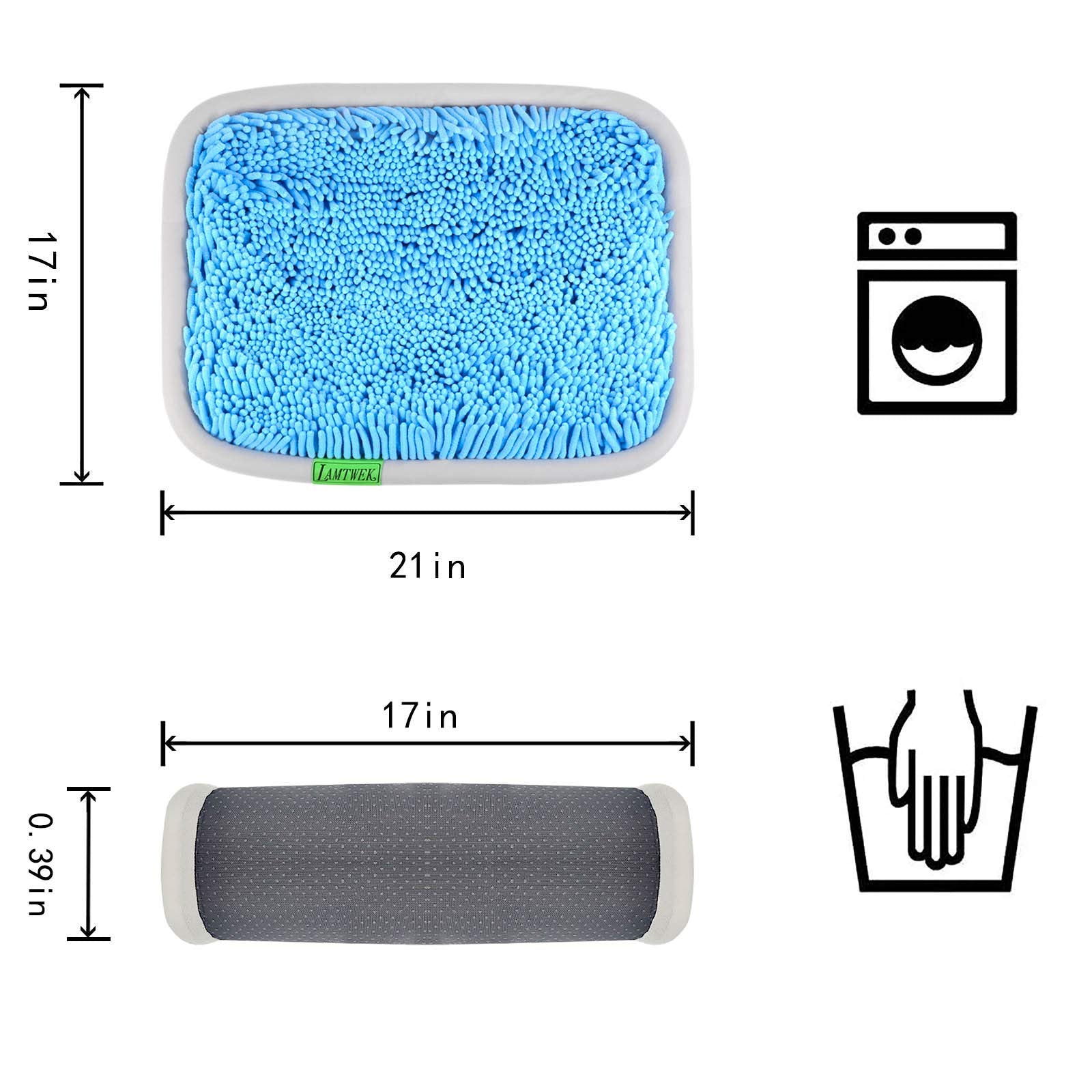 LAMTWEK Snuffle Mat easy-clean machine-washable material simplifies care.