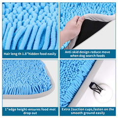 LAMTWEK Snuffle Mat suction cups engaged on surface for stability.