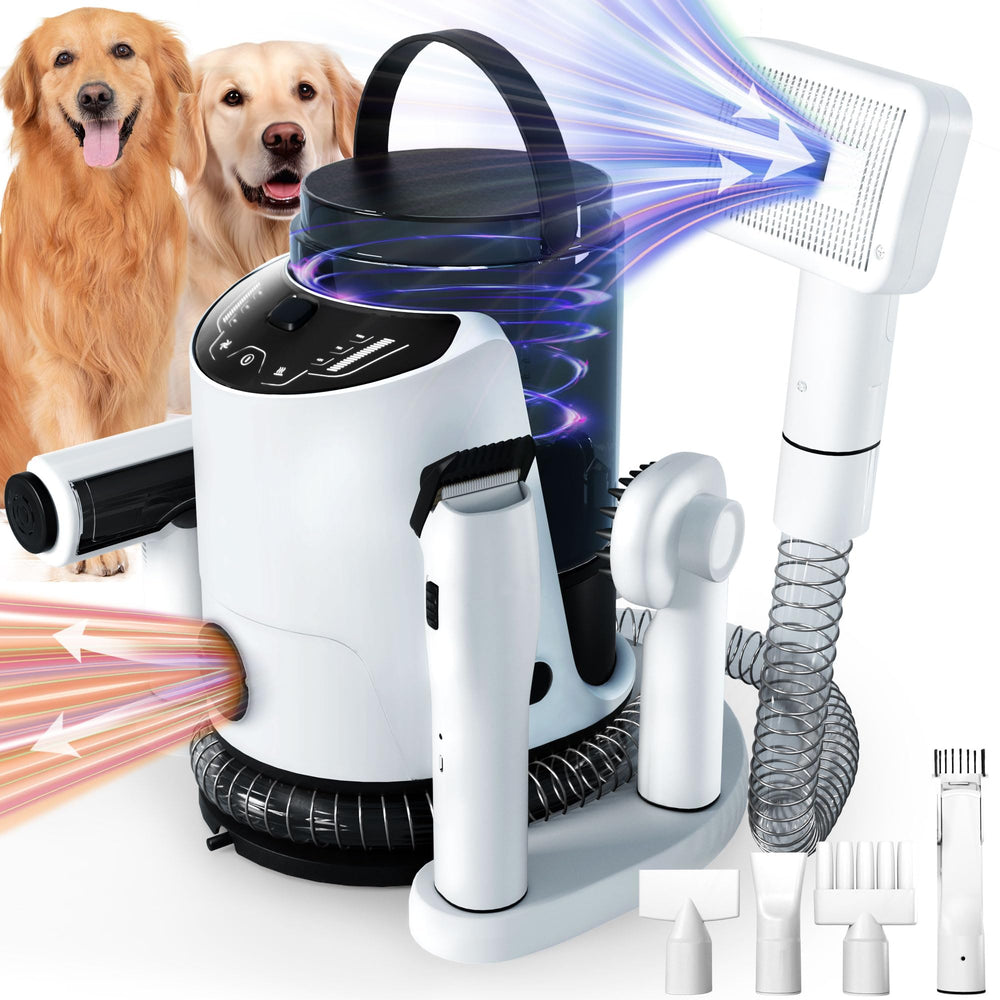 LANCHEZ dog grooming vacuum-dryer unit for convenient home grooming sessions.