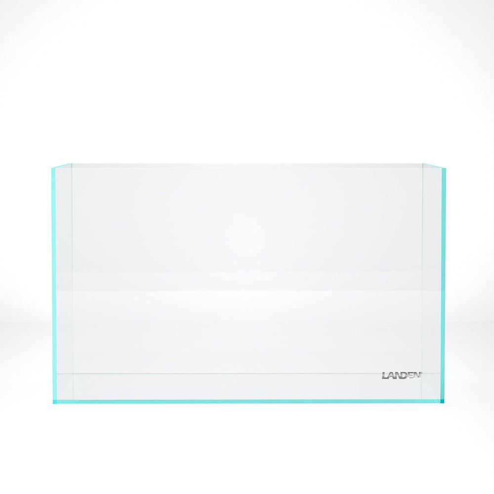 LANDEN 60P aquarium front view rimless for immersive landscape viewing.