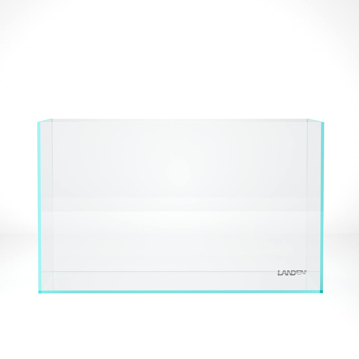 LANDEN 60P aquarium front view rimless for immersive landscape viewing.