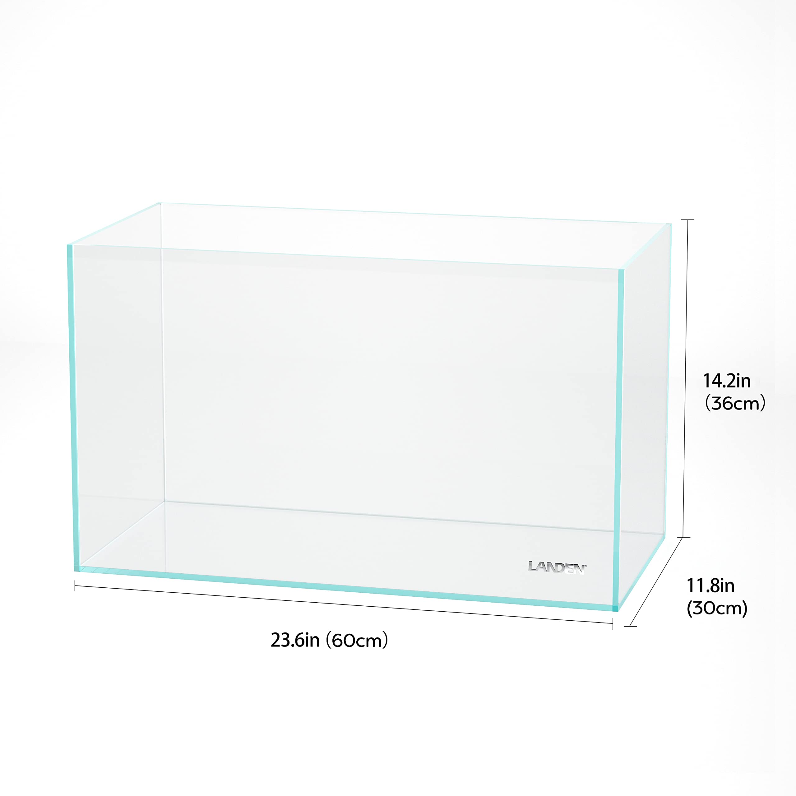 LANDEN 60P aquarium low-iron glass offers high transparency for vibrant aquascapes.