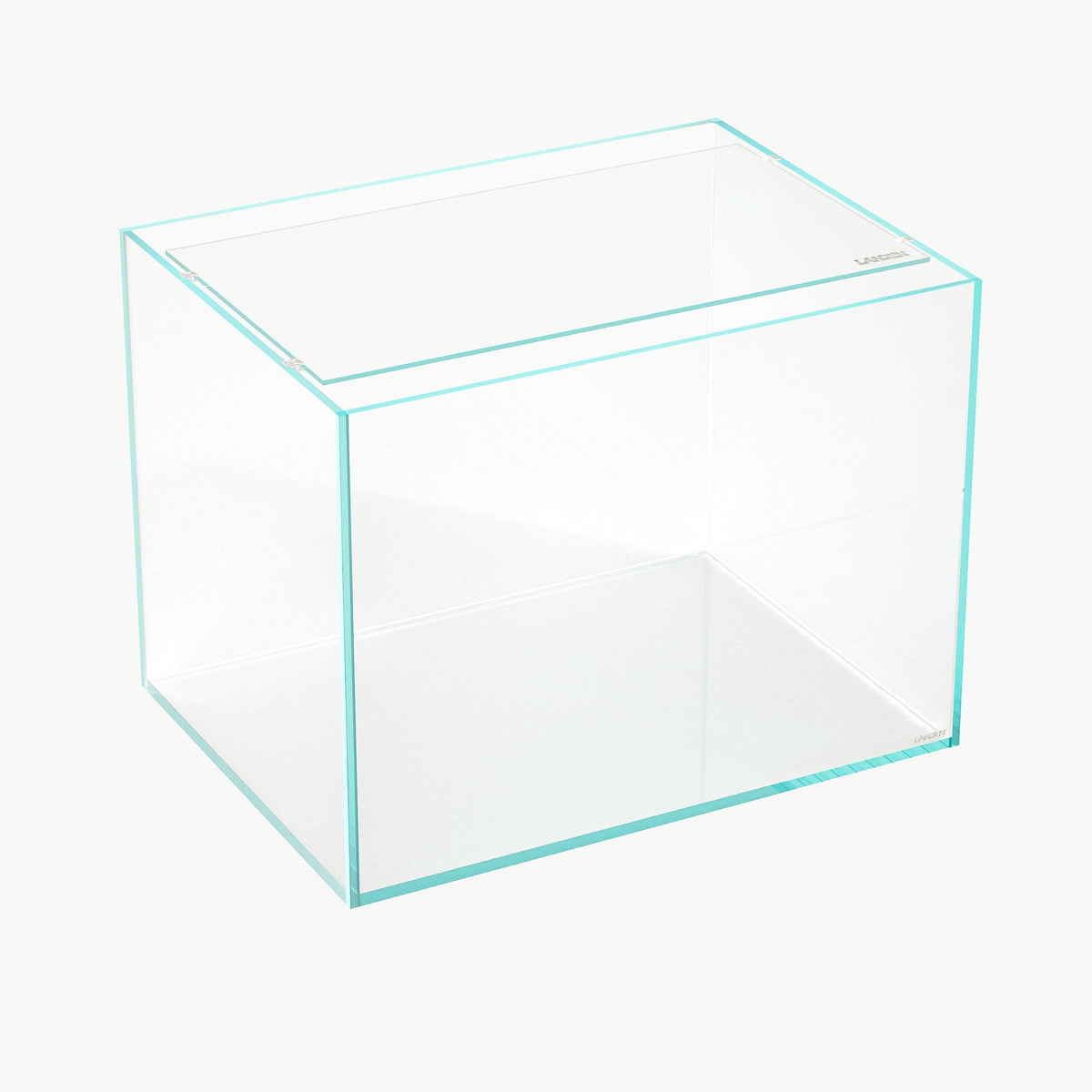 LANDEN clear glass aquarium lid shows 4mm thickness for durability and bright tank visibility.