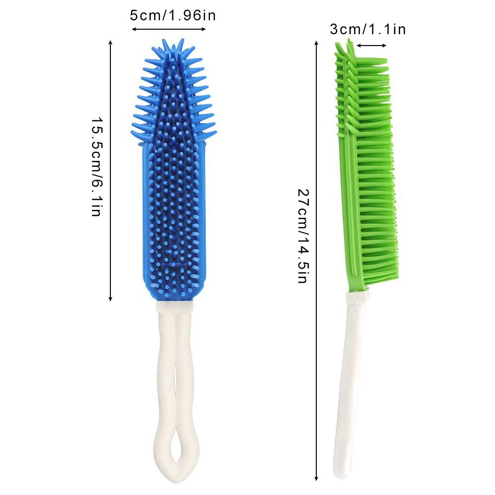 LandHope pet hair removal tool hanging storage shows convenient wall mount design.