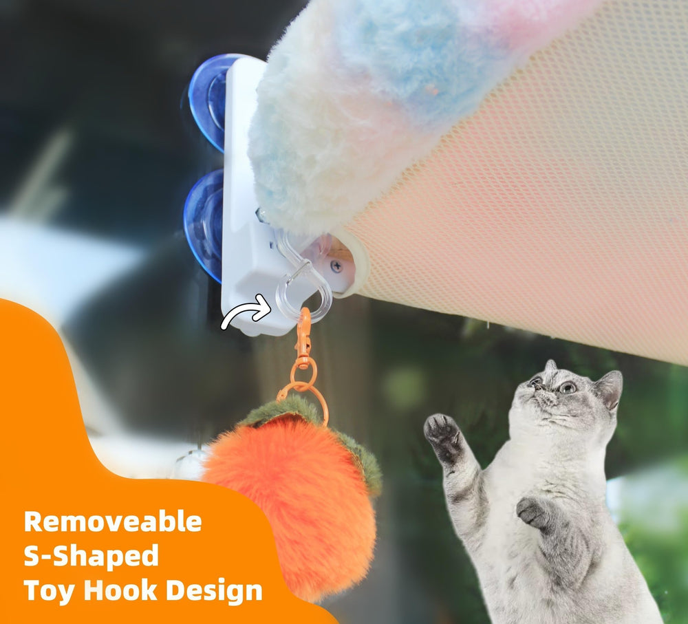 LANERmooos cat window perch cushioned border providing a comfy resting edge