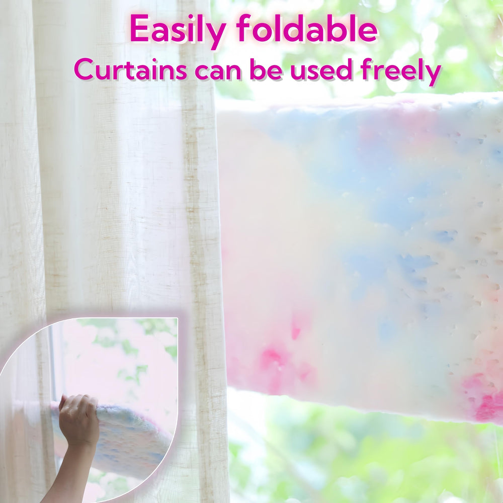 LANERmooos space-saving foldable design keeps curtains clear.