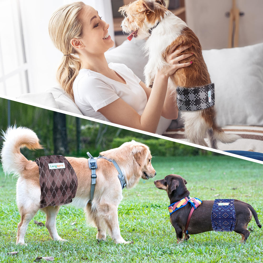 Langsprit plaid puppy diapers ideal for training and indoor use