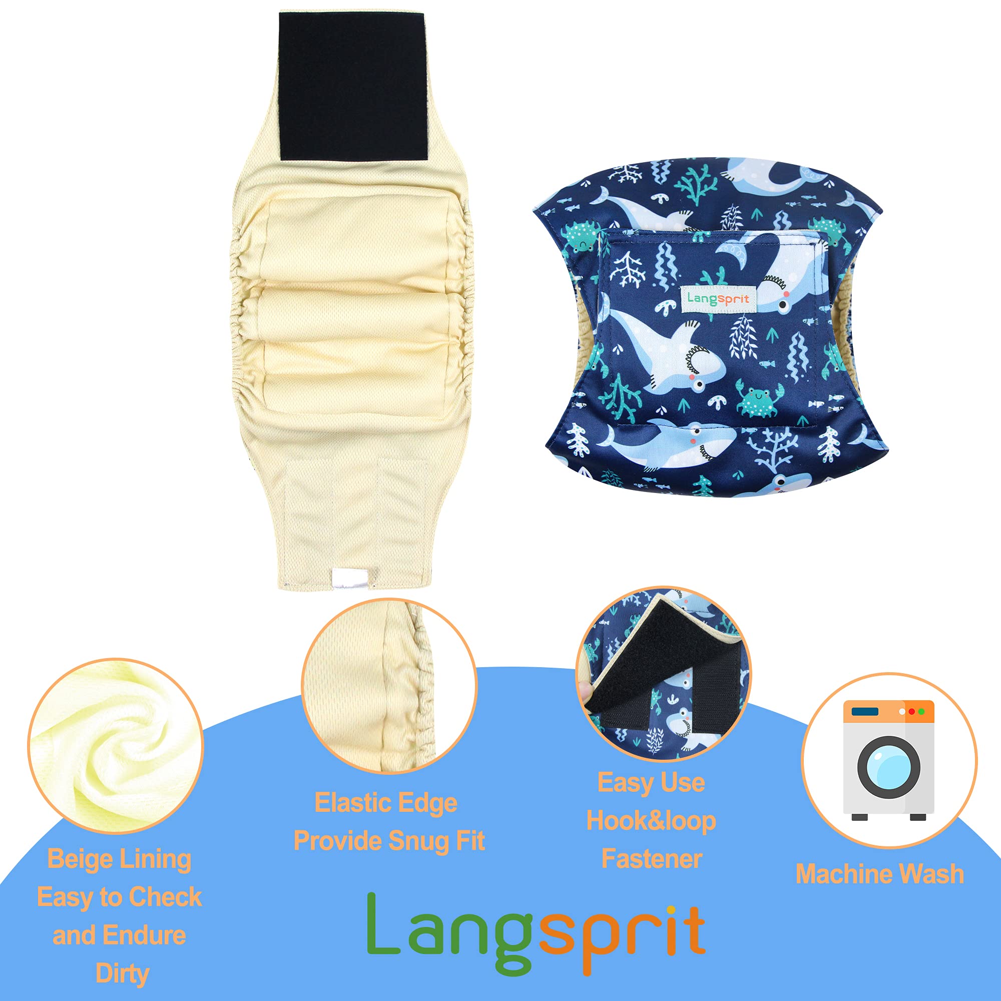 Langsprit belly band with durable stitching and machine washable design for frequent use.