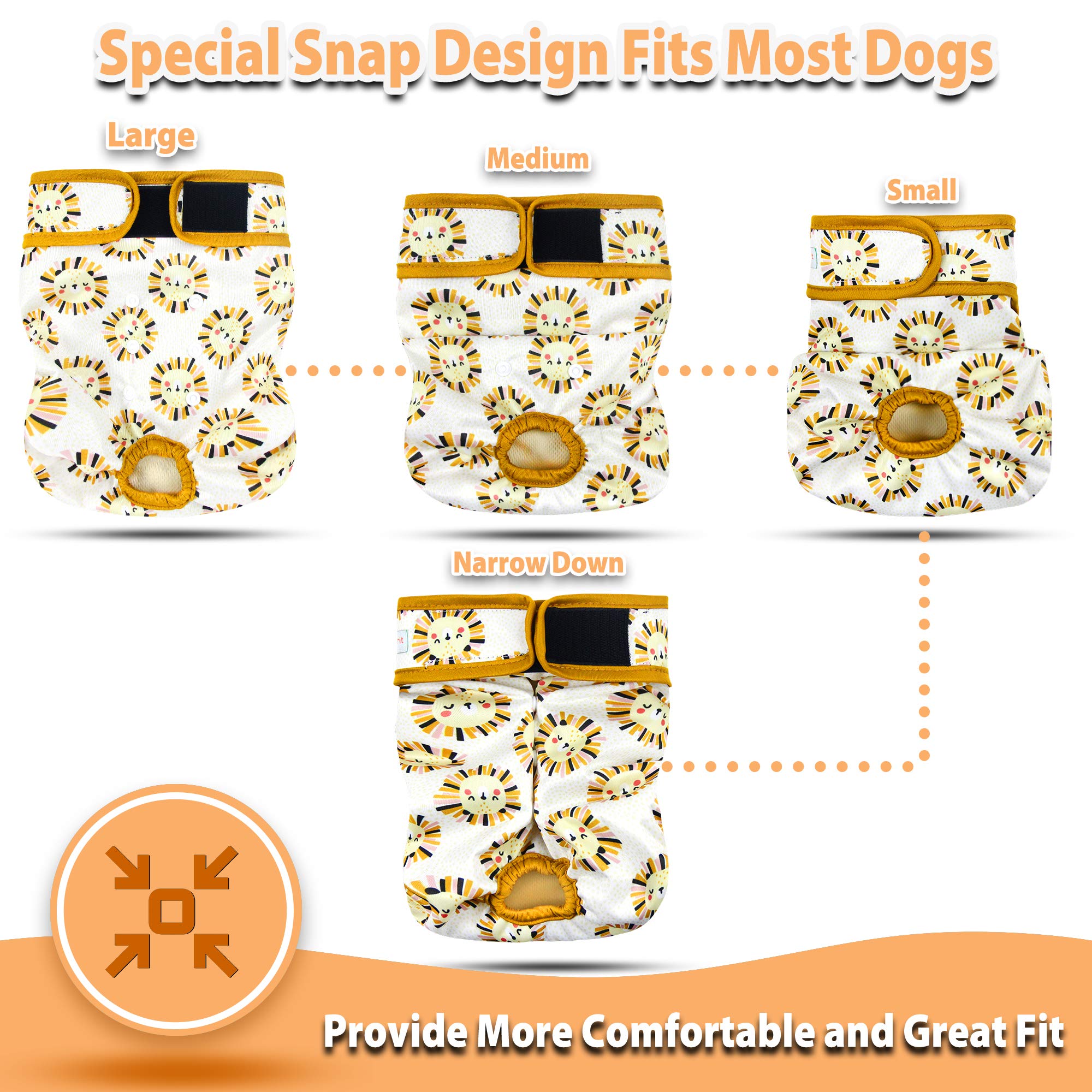 Langsprit washable dog diapers outer TPU design close-up showing leak-free shell