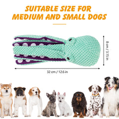 Lanjue octopus dog toy with squeaky head to attract dogs during training