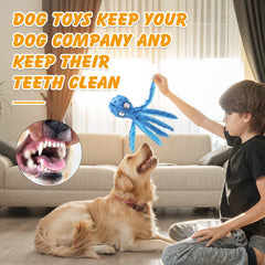 lanjue octopus dog toy feet wrinkled squeak close-up for engaging play