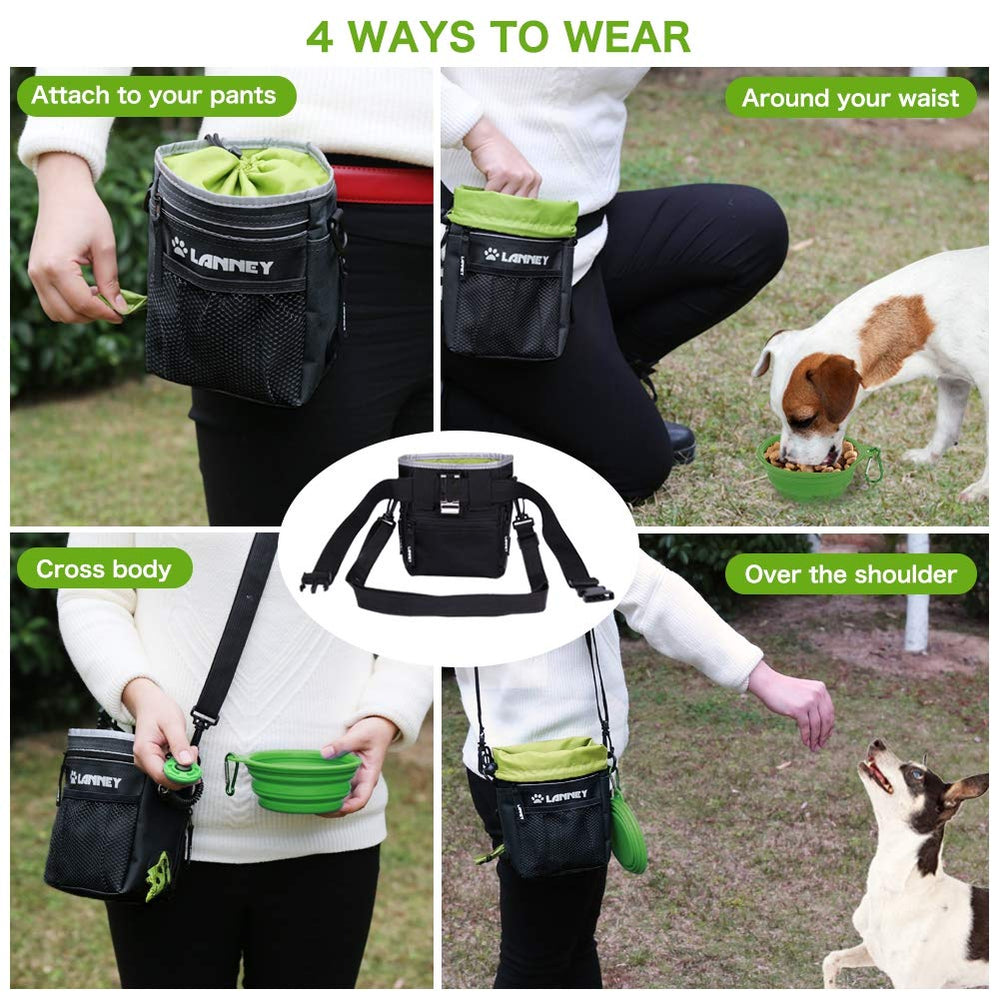 LANNEY dog treat pouch extended inner stores treats and toys securely.