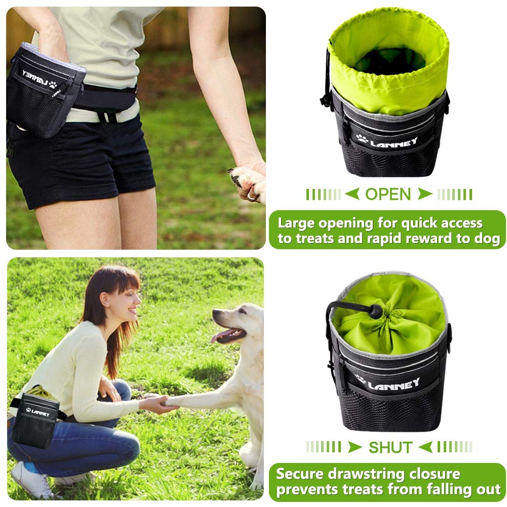 LANNEY dog treat pouch shoulder strap provides versatile comfort on the go.