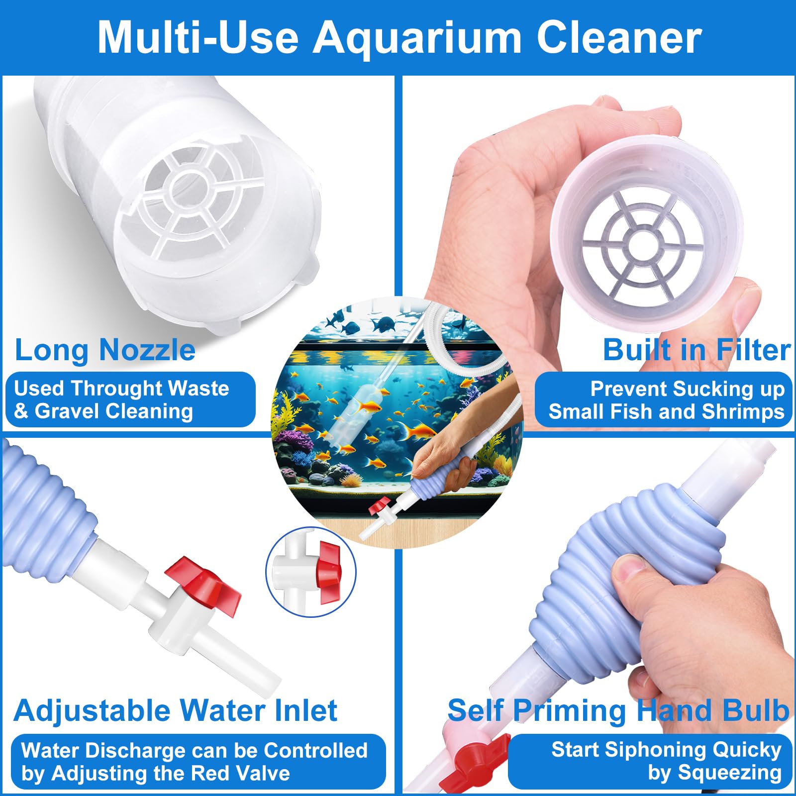 Lanswood algae scraper helps keep glass clear for better viewing and healthier aquarium