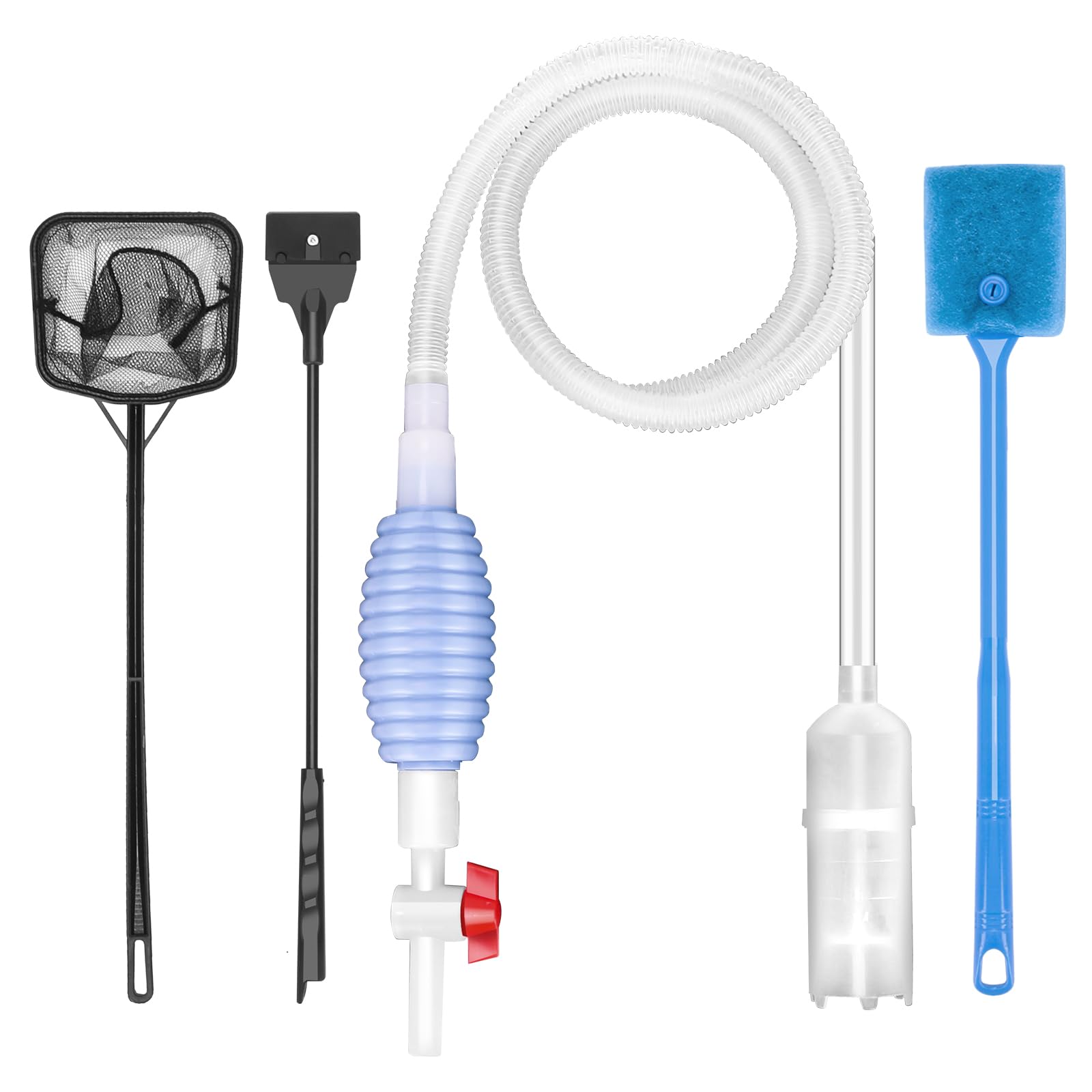 Lanswood fish tank cleaning kit net for debris removal keeps tanks tidy and fish-safe