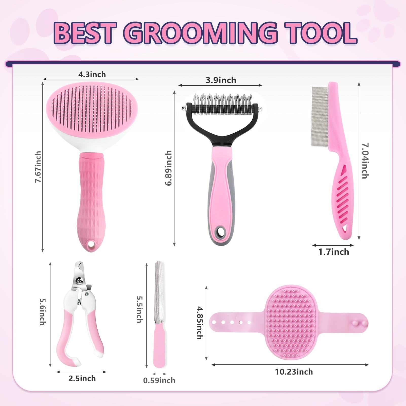 Lanswood slicker brush for knot removal and gentle detangling