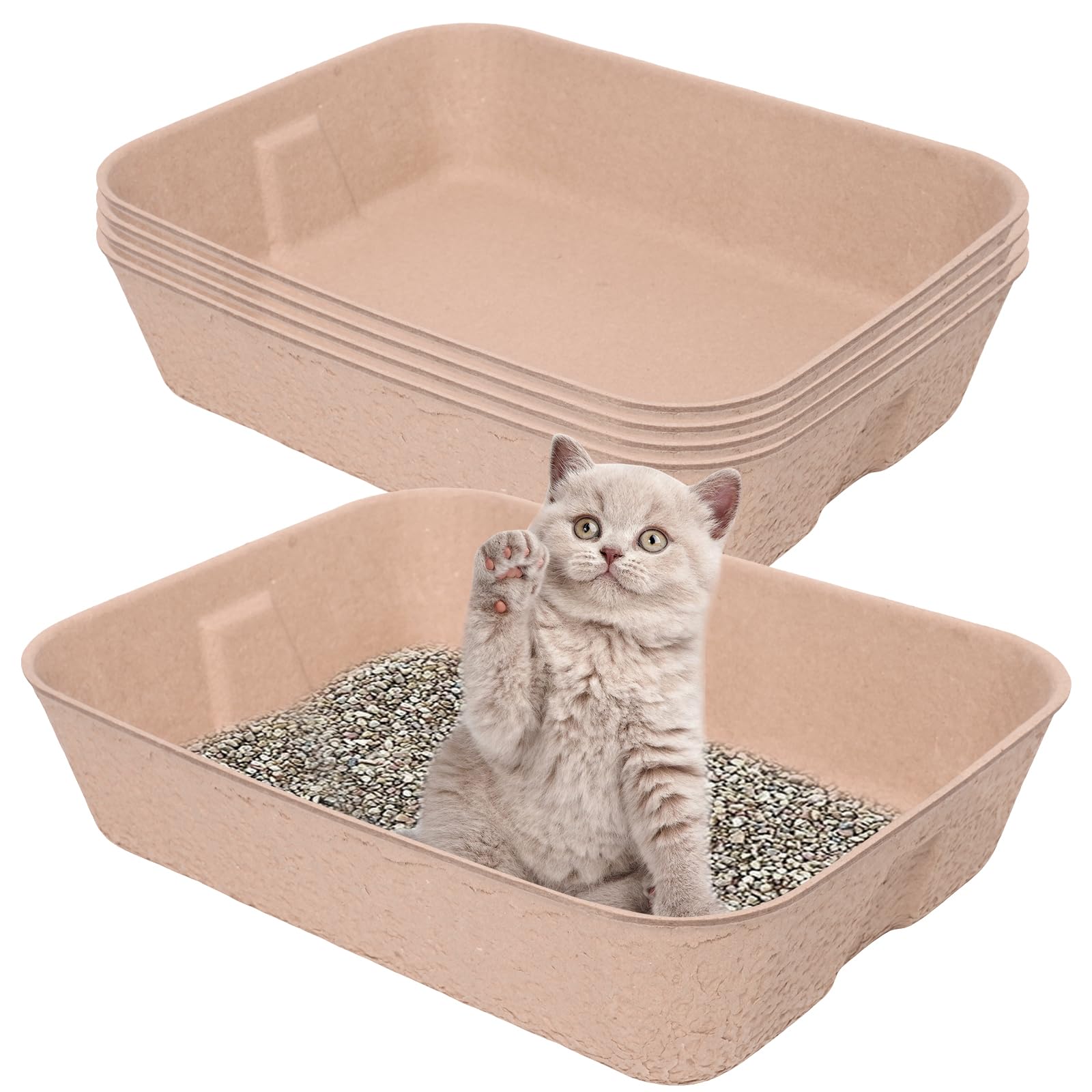 LAPEQQIOJEJ 5-pack disposable cat litter box overview for travel and mess-free use