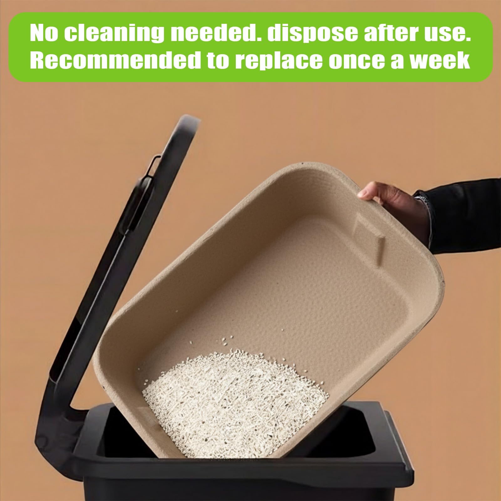 LAPEQQIOJEJ leak-proof durable material keeps litter contained