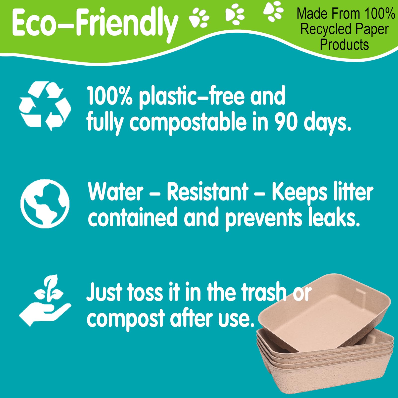 LAPEQQIOJEJ litter box dimensions 16.14 by 12.4 by 3.7 inches