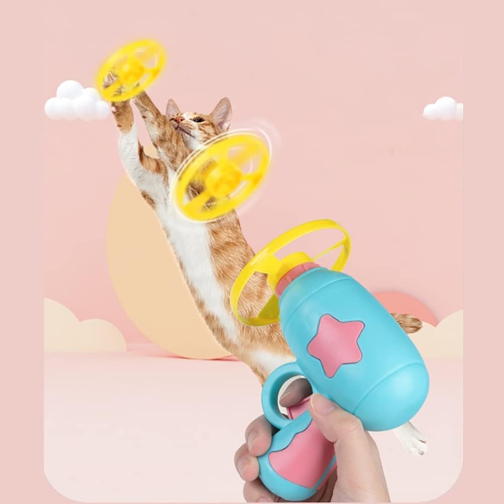 LAPOHI cat fetch toy kitty playing captures a curious cat enjoying exercise and bonding.