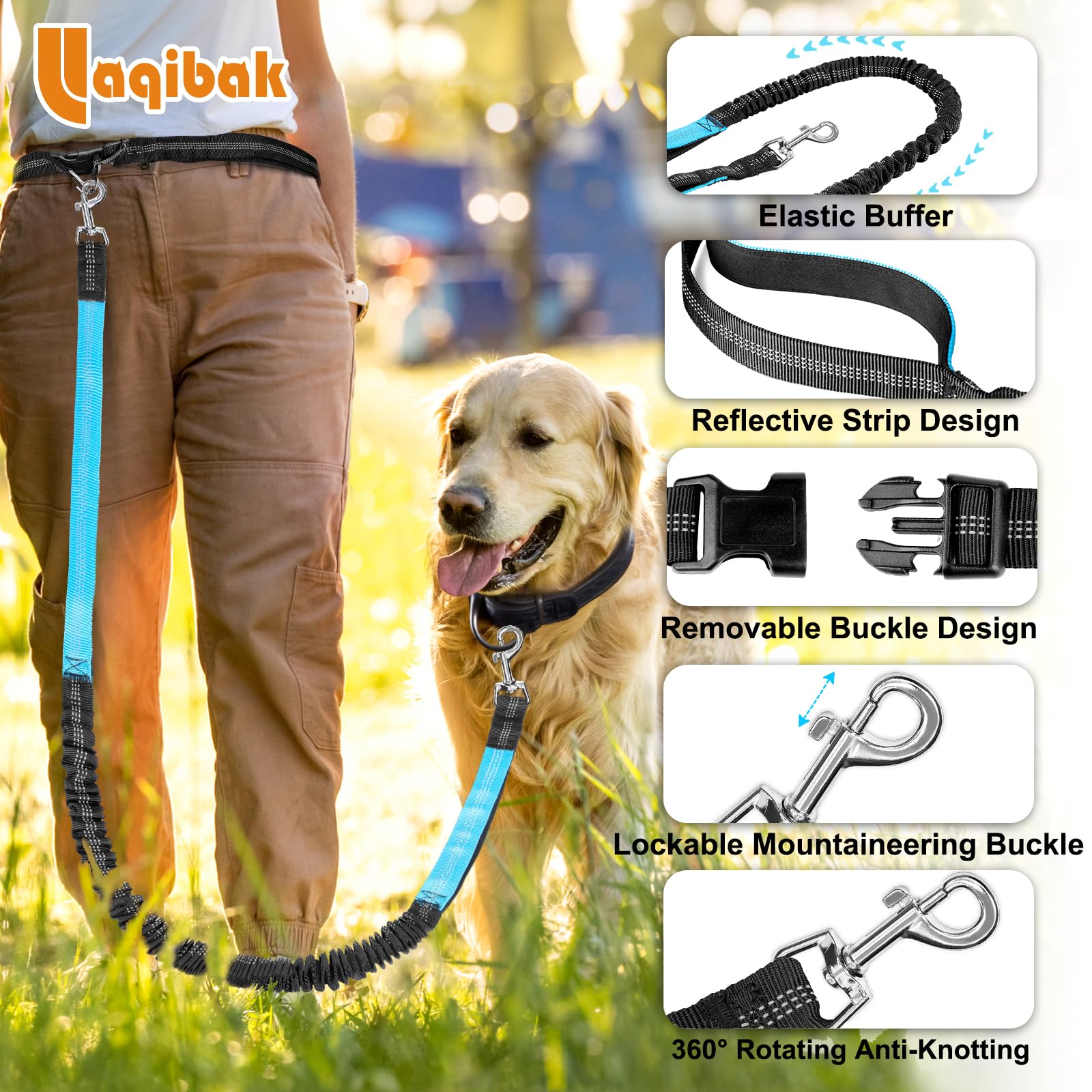 Laqibak adjustable waist fits 26 to 43 inches for versatile wear.