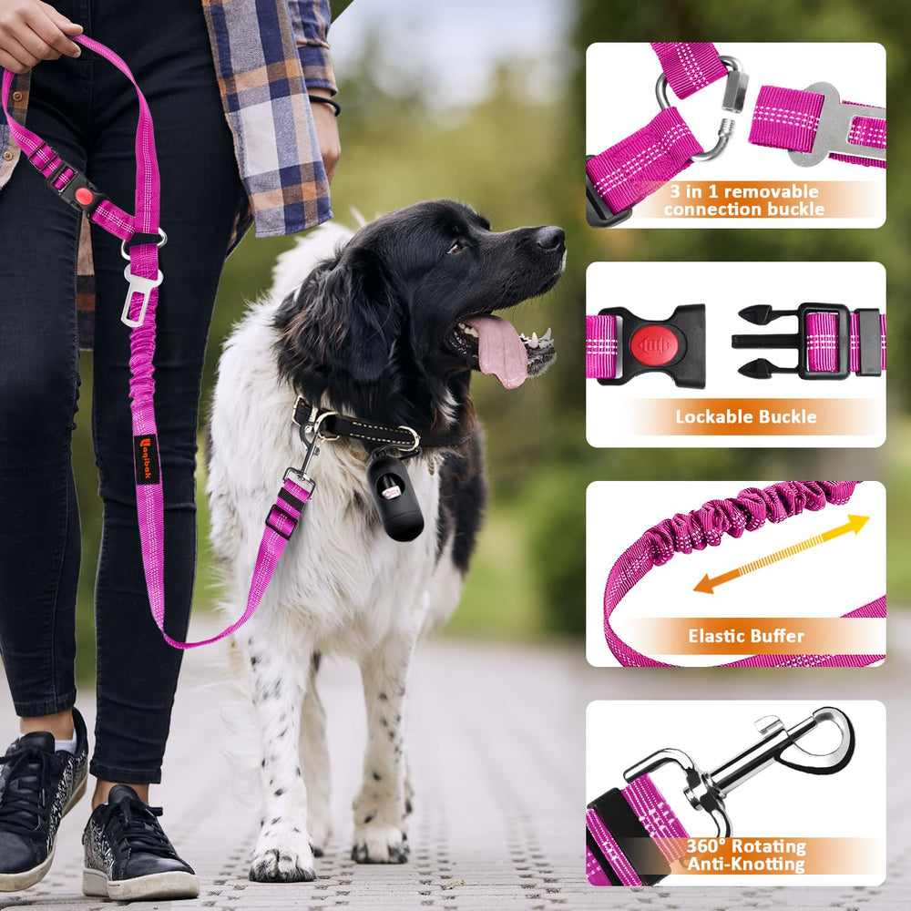 Laqibak reflective rope in rose enhances visibility and safety at night.